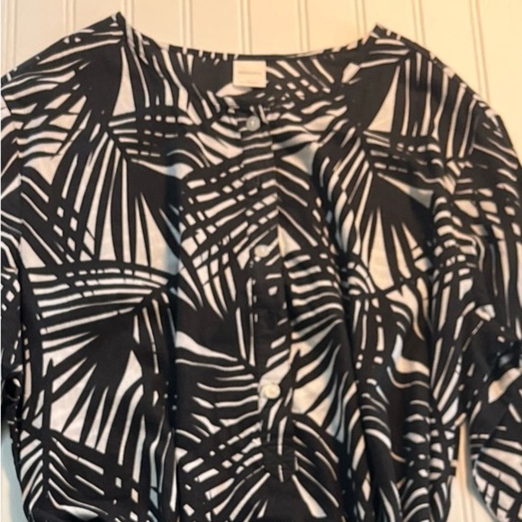 Merona Women's Black White Lightweight Dress Or Swimsuit Coverup Size Large - Picture 9 of 10